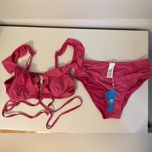 EUC Pink Cupshe High Waisted Bikini